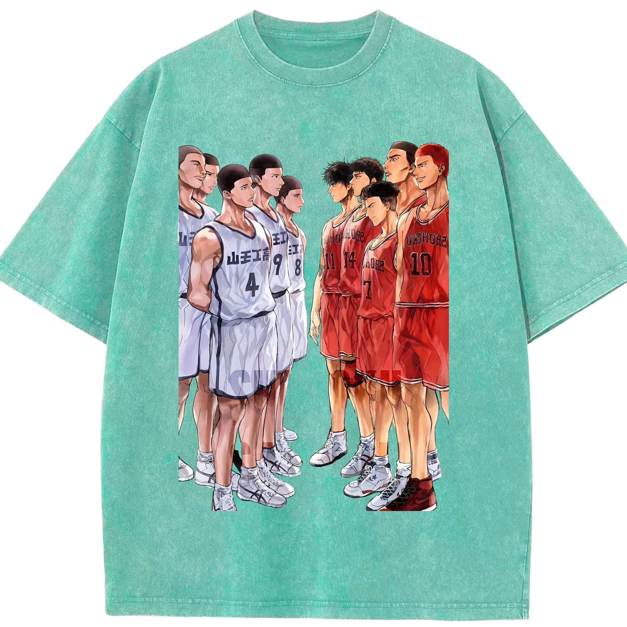 （画像用） SLAM DUNK／スラムダンク 綿100% ヴィンテージ風 半袖Tシャツ（フロントプリント）